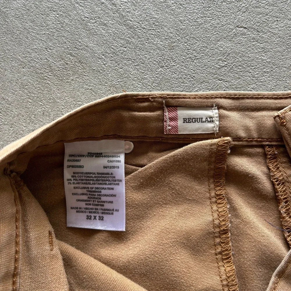 Vintage Dickies Flex Carpenter Pants Size 32x32 Tan Regular Fit Workwear